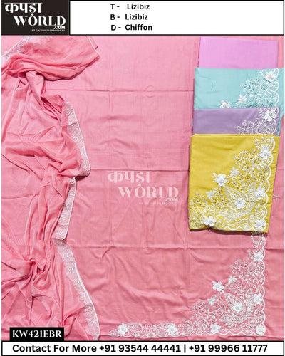 Amritsar Suits With Lizzy Bizzy Top and Chiffon Dupatta (Set of 4)421No