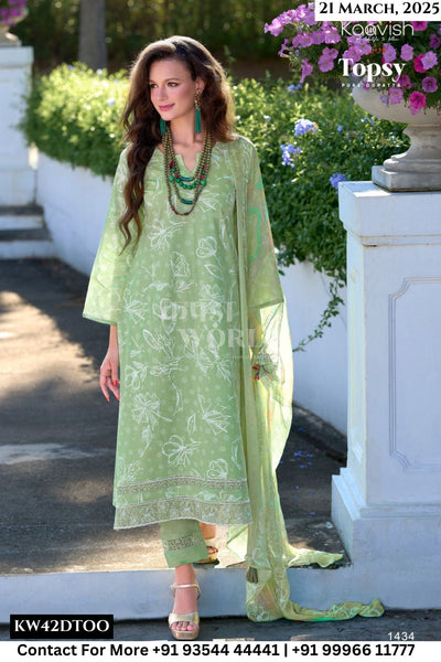Kaavish Catalogue - Topsy: Pure Lawn Cotton Exclusive Suit Catalog Suppliers
