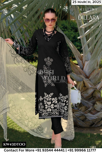 Kilory Catalogue - Dillara: Pure Lawn Cotton Fancy Suit Exporters