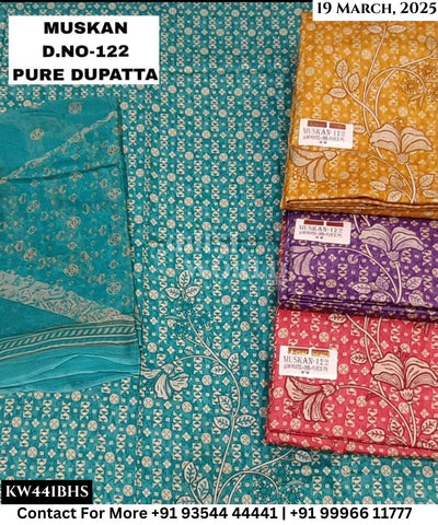 Kesar Karachi Muskan With Jaam Top and Pure Dupatta (Set of 4)441No