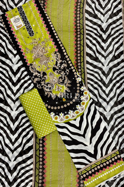 Ahmedabad Unstitched Cambric Suit with Chiffon Dupatta (Set of 1)46No