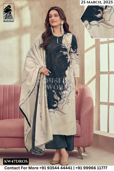 Sahiba Catalogue - Divyana: Pure Cotton Designer Ladies Suit Summer Collection