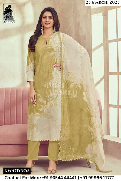 Sahiba Catalogue - Divyana: Pure Cotton Designer Ladies Suit Summer Collection
