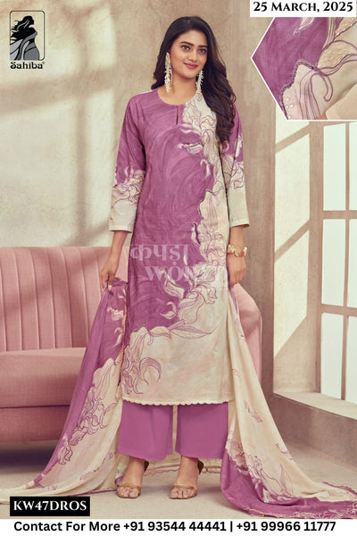 Sahiba Catalogue - Divyana: Pure Cotton Designer Ladies Suit Summer Collection