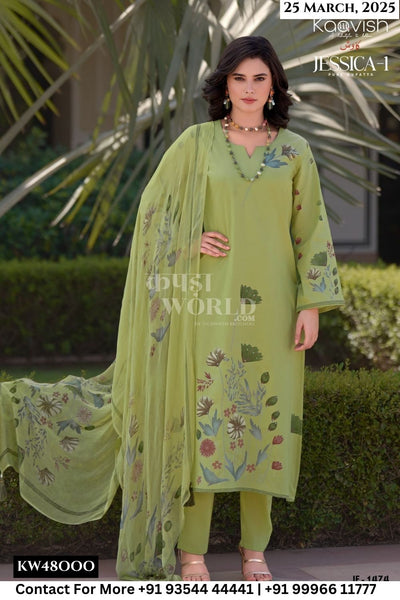 Kaavish Catalogue - Jessica Vol 1 : Fancy Handwork Lawn Cotton Dress Suppliers