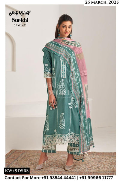 Jay Vijay Catalogue - Surkhi: Exclusive Pure Cotton Suit Catalog Suppliers
