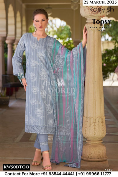 Kaavish Catalogue - Topsy Vol 2: Pure Law Cotton Fancy Suit Catalog Dealers