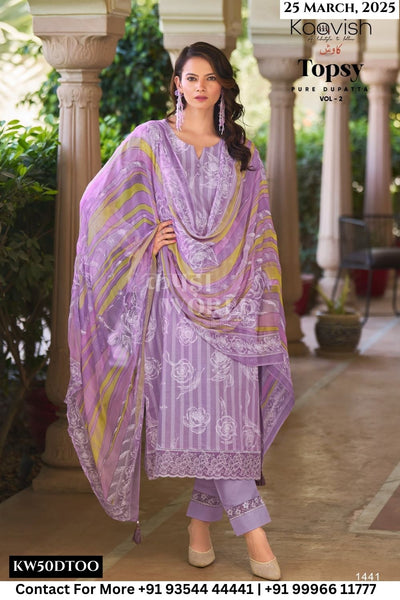 Kaavish Catalogue - Topsy Vol 2: Pure Law Cotton Fancy Suit Catalog Dealers