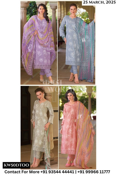 Kaavish Catalogue - Topsy Vol 2: Pure Law Cotton Fancy Suit Catalog Dealers