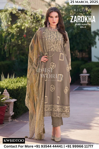 Kilory Catalogue - Zarokha Vol 3: Exclusive Stylish Cotton Ladies Suit Wholesale