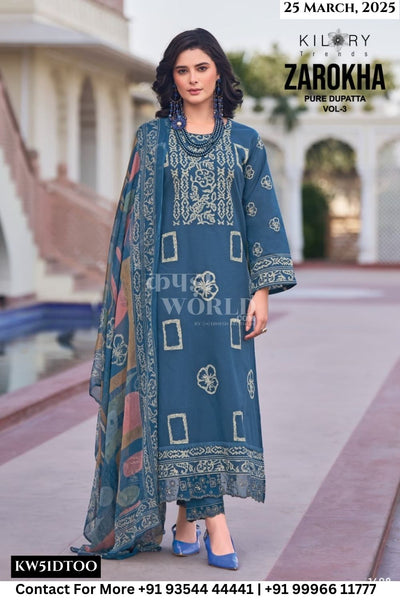 Kilory Catalogue - Zarokha Vol 3: Exclusive Stylish Cotton Ladies Suit Wholesale