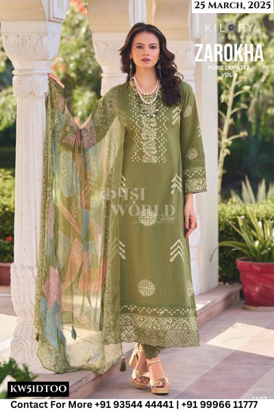 Kilory Catalogue - Zarokha Vol 3: Exclusive Stylish Cotton Ladies Suit Wholesale