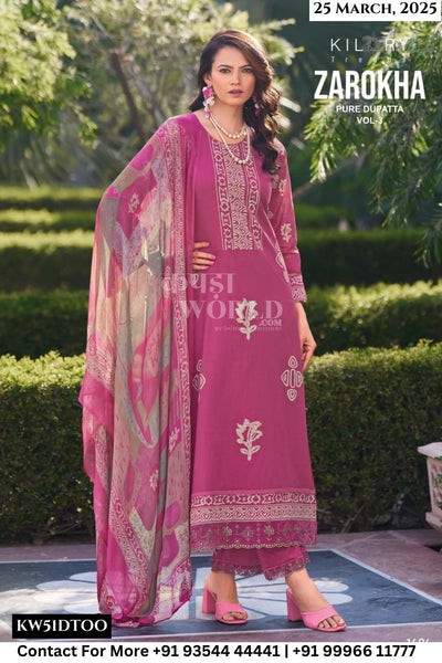 Kilory Catalogue - Zarokha Vol 3: Exclusive Stylish Cotton Ladies Suit Wholesale