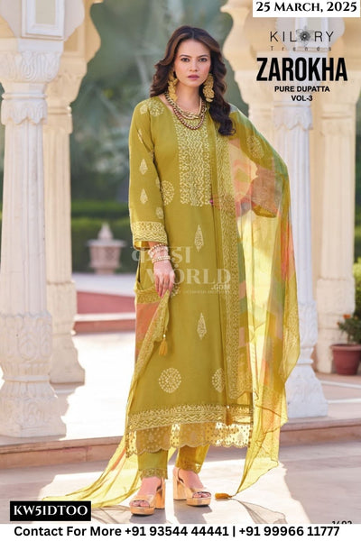 Kilory Catalogue - Zarokha Vol 3: Exclusive Stylish Cotton Ladies Suit Wholesale