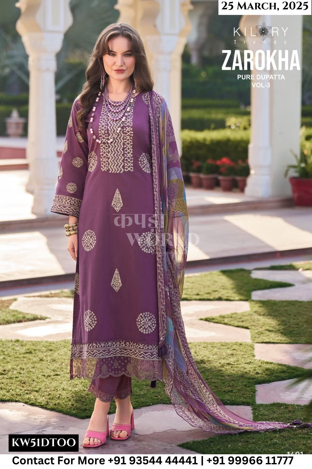 Kilory Catalogue - Zarokha Vol 3: Exclusive Stylish Cotton Ladies Suit Wholesale
