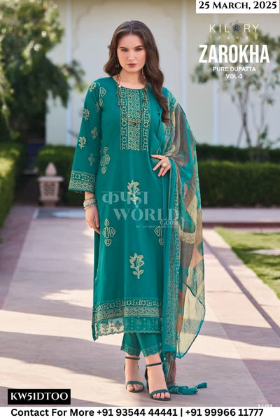 Kilory Catalogue - Zarokha Vol 3: Exclusive Stylish Cotton Ladies Suit Wholesale