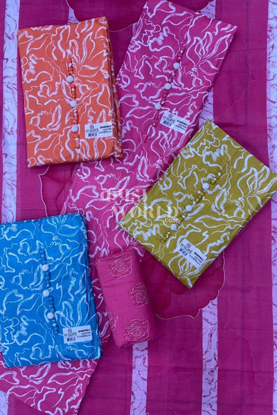 Ahmedabad Unstitched Cambric Suit with Chiffon Dupatta (Set of 4)52No