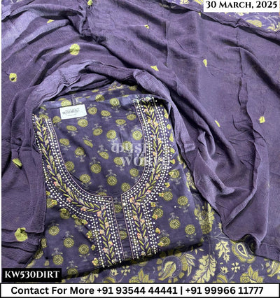 Unstitched Suits Cotton Top and Pure Dupatta (Set of 1)530No