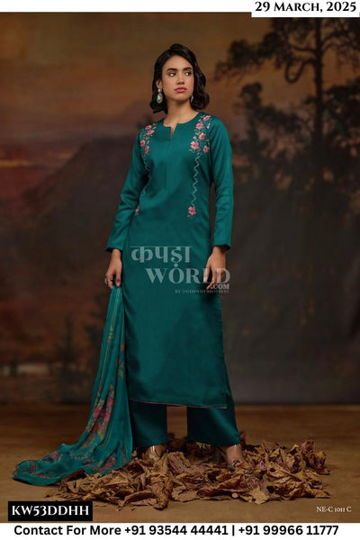 Netra Catalogue - Jiya: Unstitch Designer Cotton Silk Suit Latest Catalogs