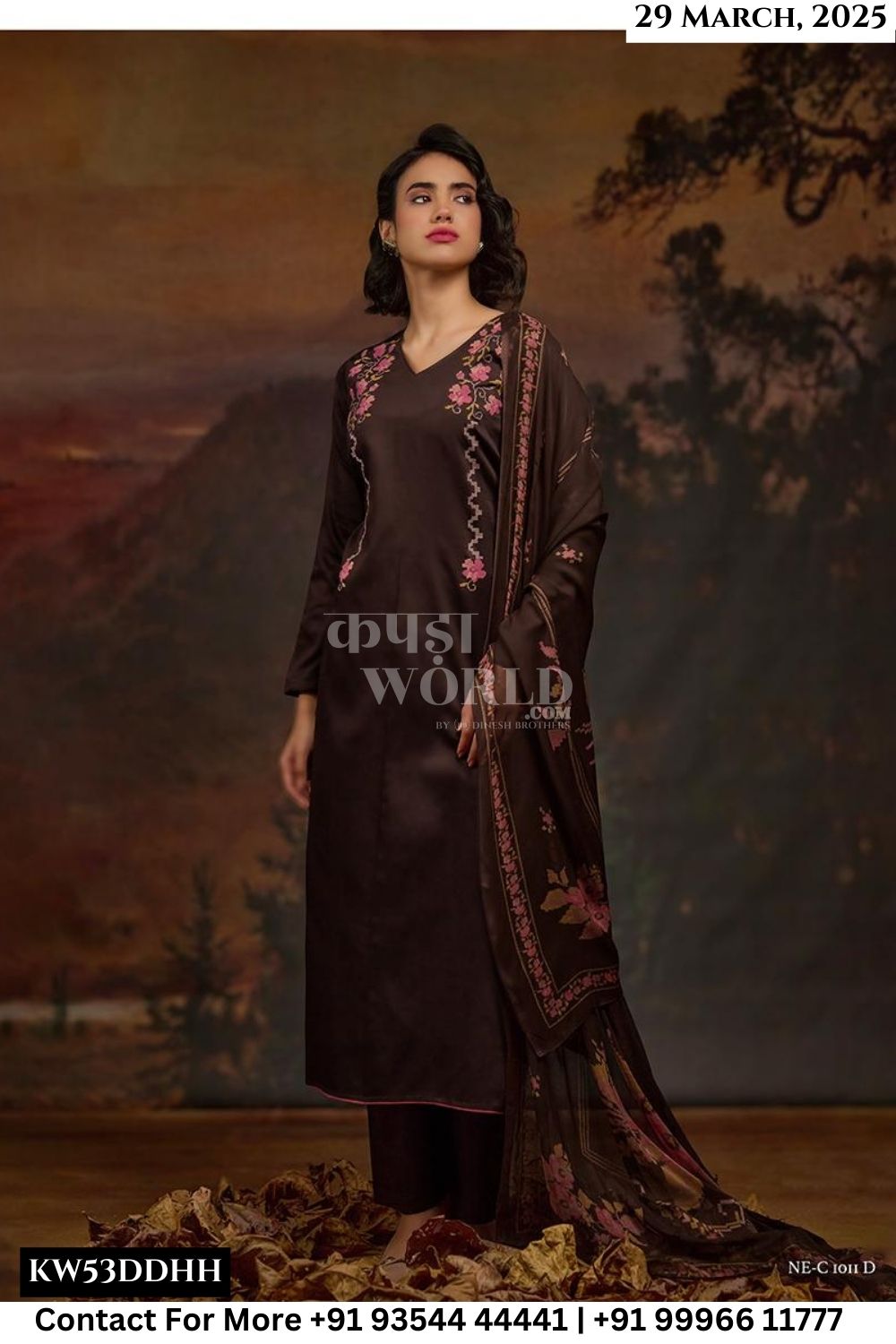 Netra Catalogue - Jiya: Unstitch Designer Cotton Silk Suit Latest Catalogs
