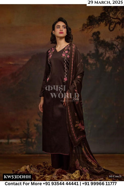 Netra Catalogue - Jiya: Unstitch Designer Cotton Silk Suit Latest Catalogs