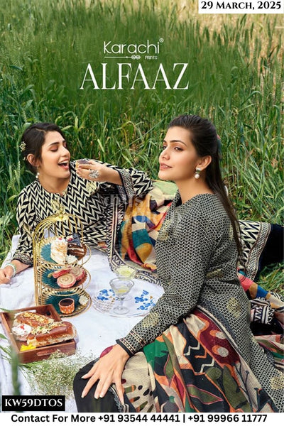 Kesar Catalogue - Alfaaz: Digital Print Fancy Cotton Suit Online Catalog Wholesale