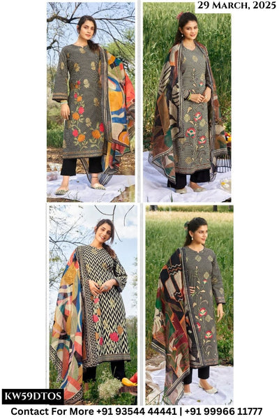 Kesar Catalogue - Alfaaz: Digital Print Fancy Cotton Suit Online Catalog Wholesale