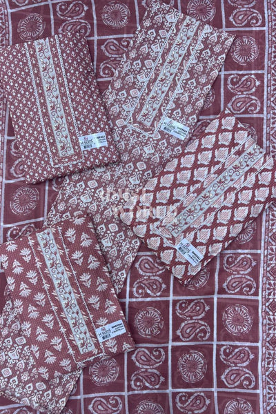Ahmedabad Unstitched Cambric Suit with Chiffon Dupatta (Set of 4)59No