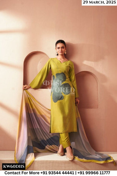 Kesar Catalogue - Blossom: Digital Print Pure Muslin Suit Wholesalers