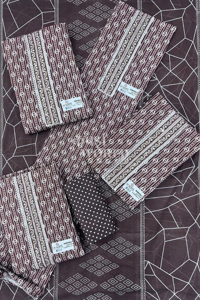 Ahmedabad Unstitched Cambric Suit with Chiffon Dupatta (Set of 4)61No