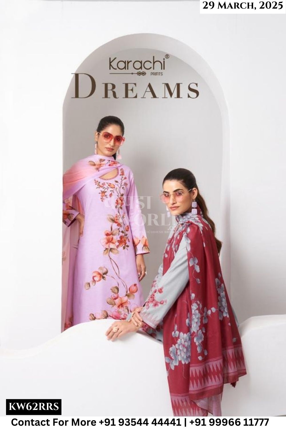 Kesar Catalogue - Dreams: fancy Cotton Suit Catalog Supplier