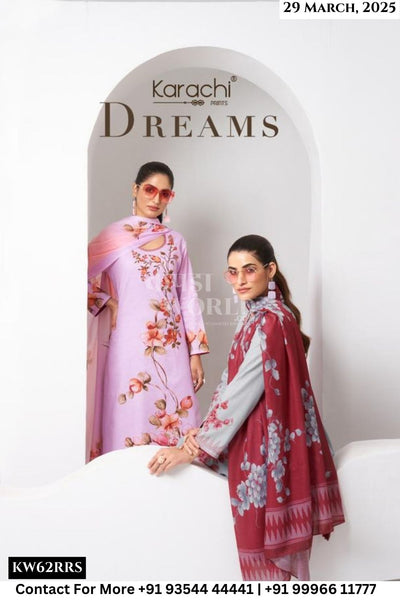 Kesar Catalogue - Dreams: fancy Cotton Suit Catalog Supplier