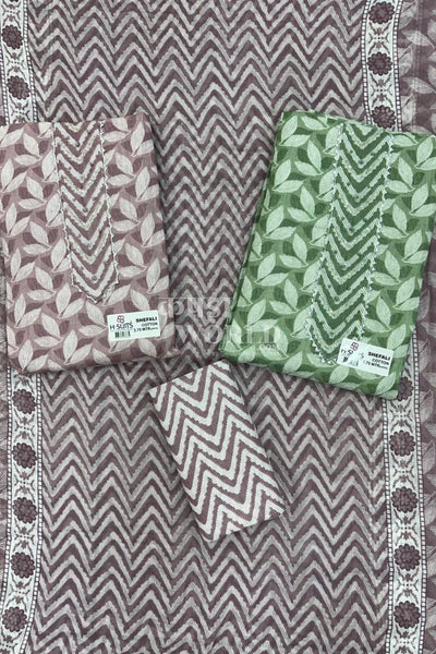 Ahmedabad Unstitched Cambric Suit with Chiffon Dupatta (Set of 2)65No