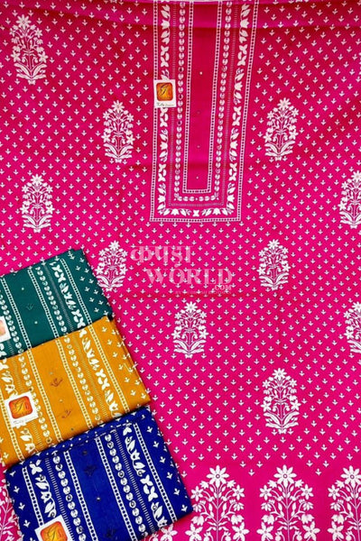 Ahmedabad Unstitched Jaam Suit with Chiffon Dupatta (Set of 4)67No