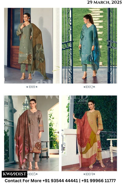 Kesar Catalogue - Yuki: Hit Designs Muslin Ladies Suit Catalog Suppliers