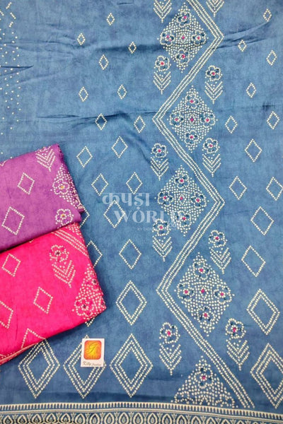 Ahmedabad Unstitched Jaam Suit with Chiffon Dupatta (Set of 3)70No