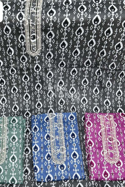 Ahmedabad Unstitched Jaam Suit with Chiffon Dupatta (Set of 4)72No