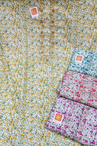 Ahmedabad Unstitched Jaam Suit with Chiffon Dupatta (Set of 4)74No