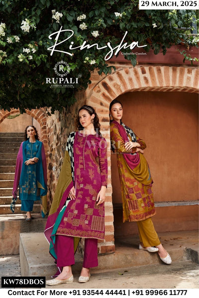 Rupali Catalogue - Rimsha: Fancy Gajji Silk Ladies Suit Catalog Exporter