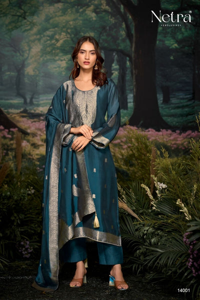 Netra Catalogue - Tareef: Premium Designs Silk Ladies Suit Catalog Wholesale