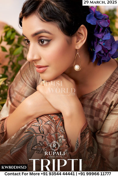 Rupali Catalogue - Tripti: Digital Print Fancy Muslin Suit Catalog Wholesale