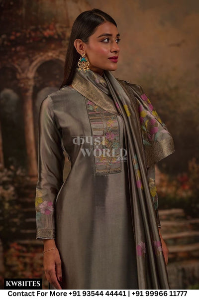 Netra - Amani New Colors Range: Partywear Style Jacquard Silk Supplier