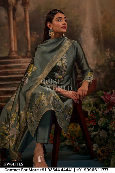 Netra - Amani New Colors Range: Partywear Style Jacquard Silk Supplier