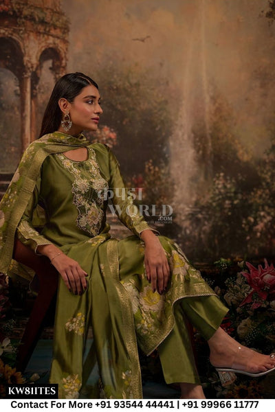 Netra - Amani New Colors Range: Partywear Style Jacquard Silk Supplier
