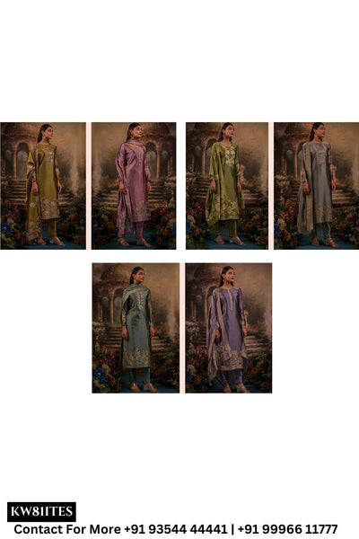 Netra - Amani New Colors Range: Partywear Style Jacquard Silk Supplier