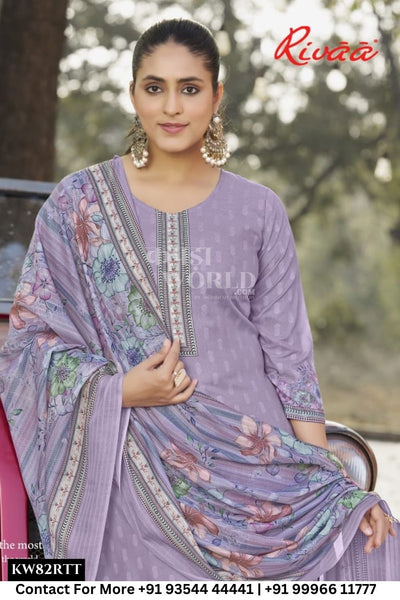 Rivaa - Aneera: Stylish Cotton Salwar Suit Latest Catalog Designs