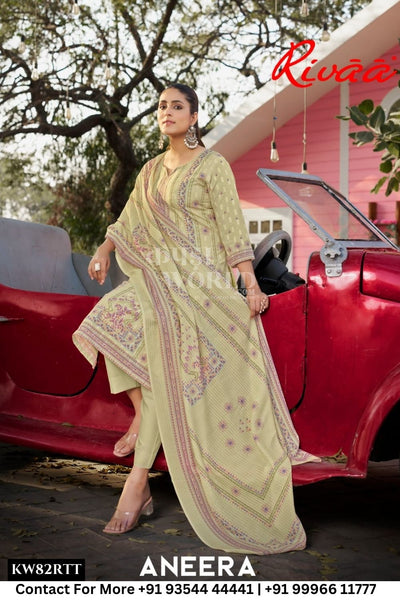 Rivaa - Aneera: Stylish Cotton Salwar Suit Latest Catalog Designs