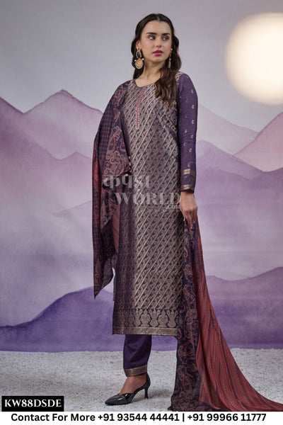 Netra - Sitara: Fancy Muslin Jacquard Suit Latest Catalogs
