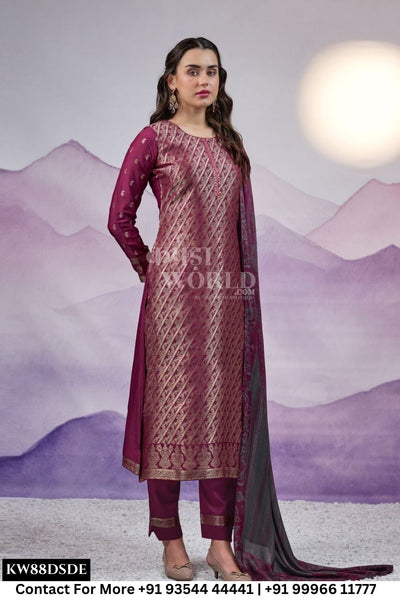 Netra - Sitara: Fancy Muslin Jacquard Suit Latest Catalogs