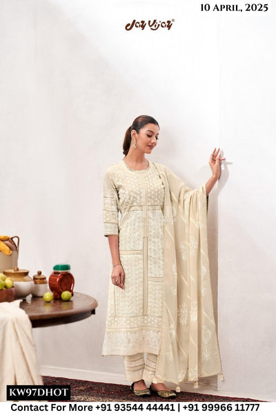 Jay Vijay Catalogue - Chatkare: Exclusive Stylish cotton Salwar Suit Catalog Supplier